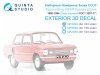 Quinta Studio QP43002 Typesetting USSR license plates ~1980-1994 (State Standart 3207-77) (All kits) 1/43